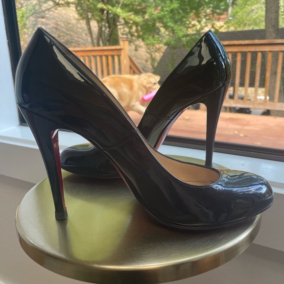 Christian Louboutin 85 mm Pumps - Patent calf leather - Black - Women Size 39 - Picture 9 of 11